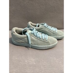 Puma‎ Shoes 6.5C Suede Classic Mono Ice Mint Low Trainer Sneaker Blue 35511054